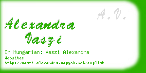 alexandra vaszi business card